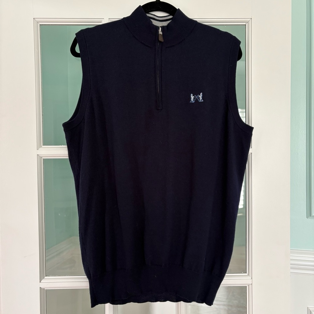 Peter Millar Quarter Zip Vest | National Golf Links | M